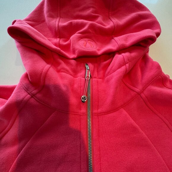 lululemon Scuba Full-Zip Cropped Hoodie Glaze Pink Sz 10 - Picture 3 of 5
